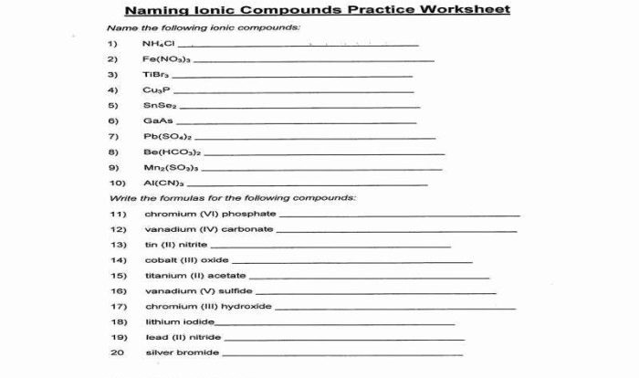 Polyatomic ions worksheet with answers