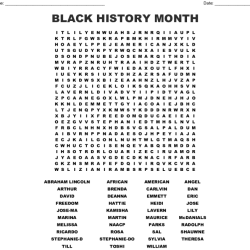 Crossword puzzle black history month