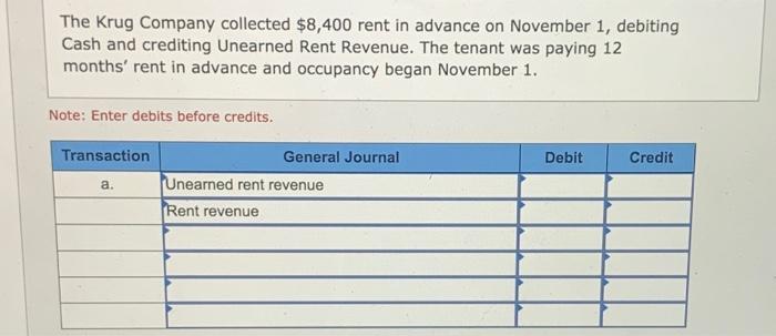 On october 1 a client paid the company 12000